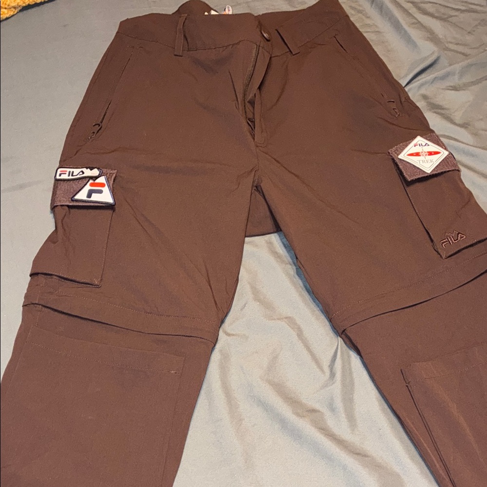Fila Men's Dark Brown Cargo Pants